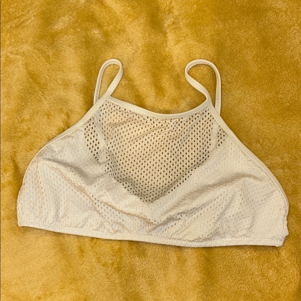 White mesh bikini top